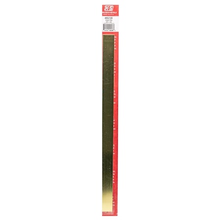 K&S Precision Metals K&S 0.03 in. X 0.75 in. W X 12 in. L Galvanized Brass Plain Metal Strip 8238